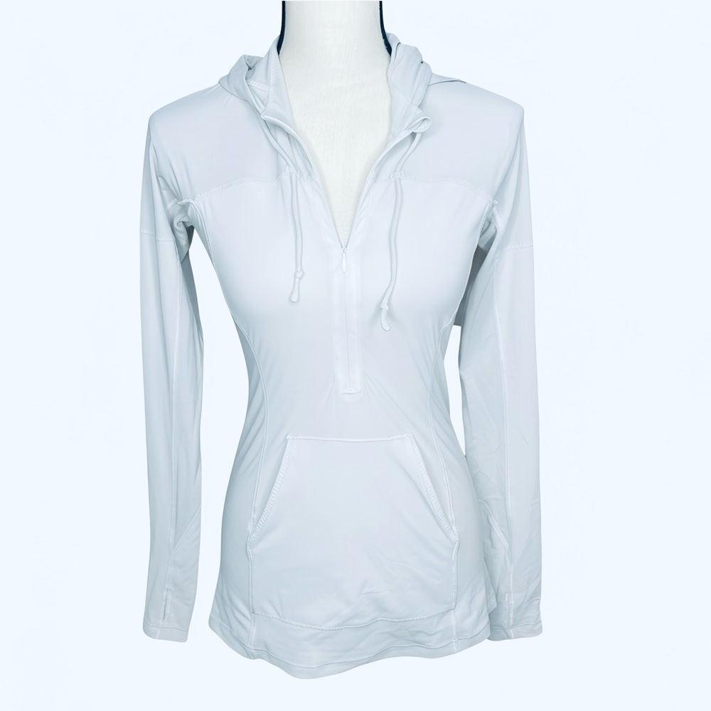 Lululemon Lightweight Nylon Quarter Zip Jacket in Icy Blue-Gray Hue - XS